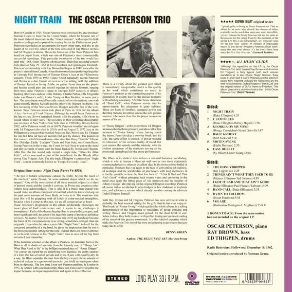 Oscar Peterson Trio - Night Train  |  Vinyl LP | Oscar -Trio- Peterson - Night Train (LP) | Records on Vinyl