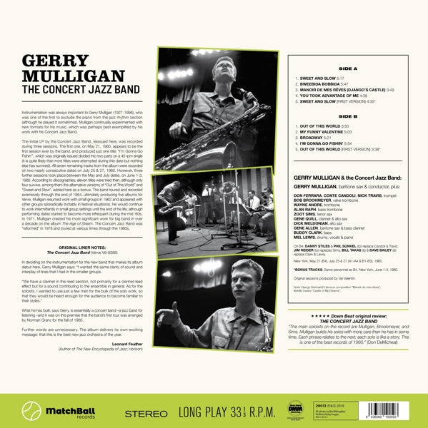 Gerry Mulligan - Concert Jazz Band  |  Vinyl LP | Gerry Mulligan - Concert Jazz Band  (LP) | Records on Vinyl