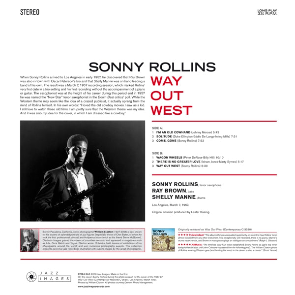 Sonny Rollins - Way Out West  |  Vinyl LP | Sonny Rollins - Way Out West  (LP) | Records on Vinyl