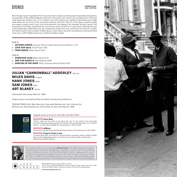 Cannonball Adderley & Mi - Somethin' Else  |  Vinyl LP | Cannonball Adderley & Miles Davis - Somethin' Else  (LP) | Records on Vinyl