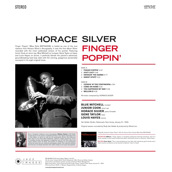Horace Silver Quintet - Finger Poppin'  |  Vinyl LP | Horace Silver Quintet - Finger Poppin'  (LP) | Records on Vinyl