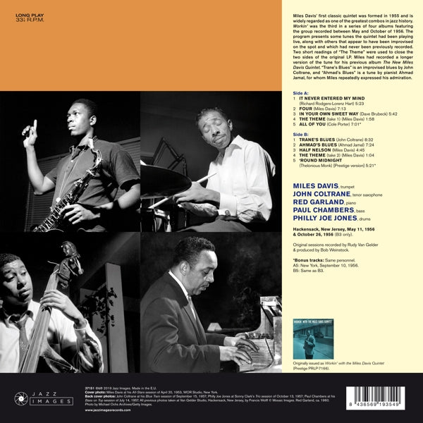 Miles Davis - Workin'  |  Vinyl LP | Miles Davis - Workin'  (LP) | Records on Vinyl