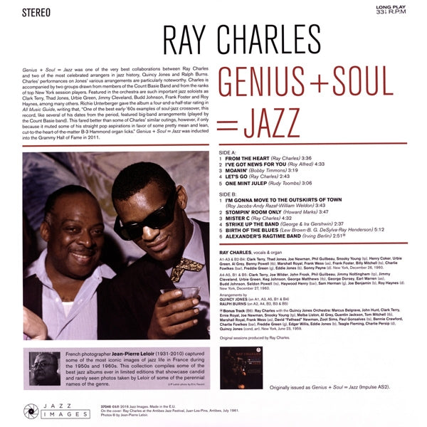 Ray Charles - Genius + Soul = Jazz  |  Vinyl LP | Ray Charles - Genius + Soul = Jazz  (LP) | Records on Vinyl