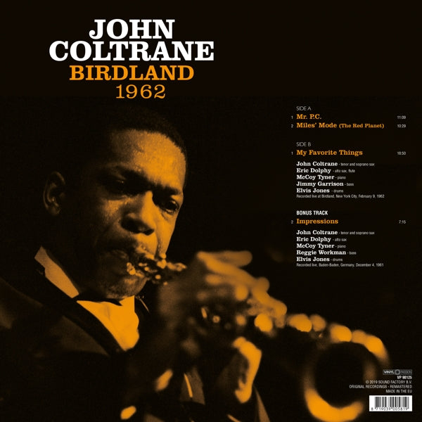 John Coltrane - Birdland 1962 |  Vinyl LP | John Coltrane - Birdland 1962 (LP) | Records on Vinyl